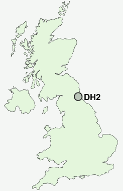 DH2 Postcode map