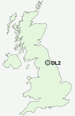 DL2 Postcode map