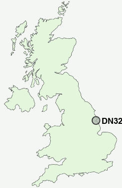 DN32 Postcode map