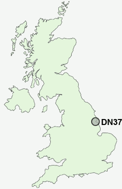 DN37 Postcode map