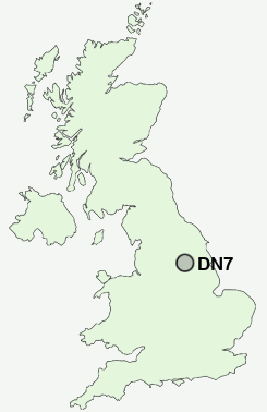 DN7 Postcode map