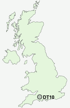 DT10 Postcode map