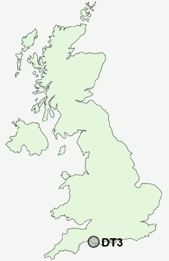 DT3 Postcode map