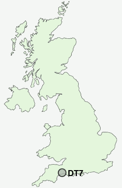 DT7 Postcode map