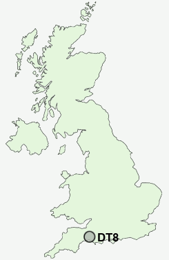 DT8 Postcode map