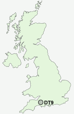 DT9 Postcode map