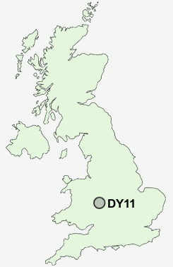 DY11 Postcode map