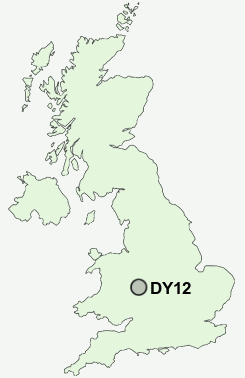 DY12 Postcode map