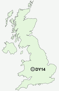 DY14 Postcode map