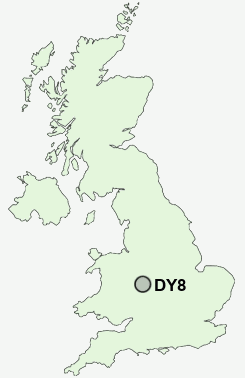 DY8 Postcode map