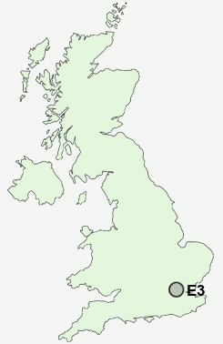 E3 Postcode map