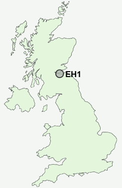 EH1 Postcode map