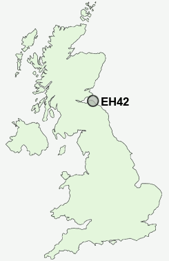 EH42 Postcode map