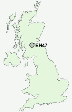 EH47 Postcode map