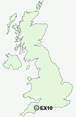 EX10 Postcode map