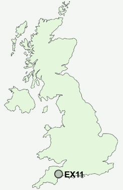 EX11 Postcode map