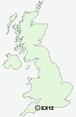 EX12 Postcode map