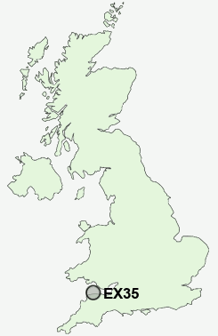 EX35 Postcode map