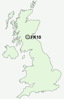 FK10 Postcode map