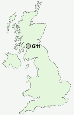 G11 Postcode map