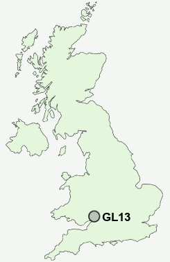 GL13 Postcode map