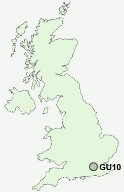 GU10 Postcode map