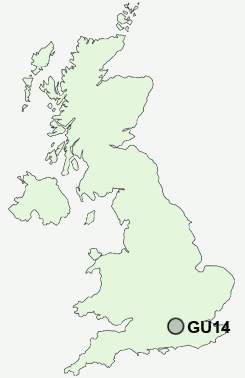 GU14 Postcode map