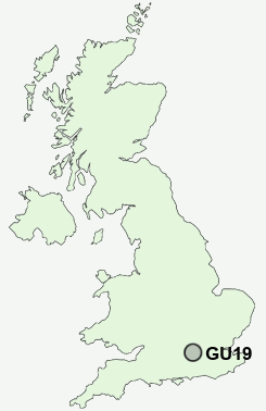 GU19 Postcode map