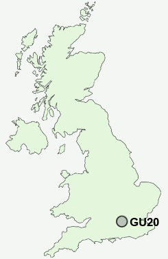 GU20 Postcode map