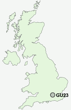 GU23 Postcode map