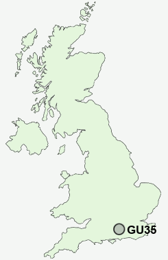 GU35 Postcode map