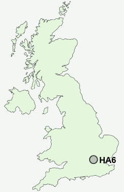 HA6 Postcode map