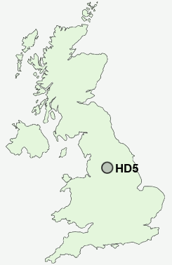 HD5 Postcode map