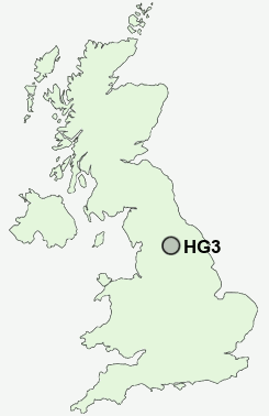 HG3 Postcode map