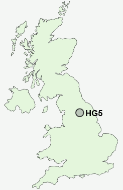 HG5 Postcode map