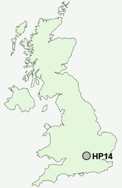 HP14 Postcode map