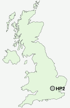 HP2 Postcode map