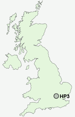 HP3 Postcode map