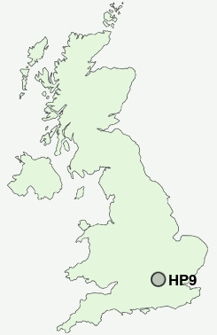 HP9 Postcode map