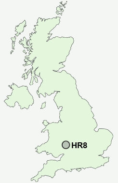 HR8 Postcode map