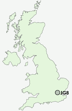 IG8 Postcode map