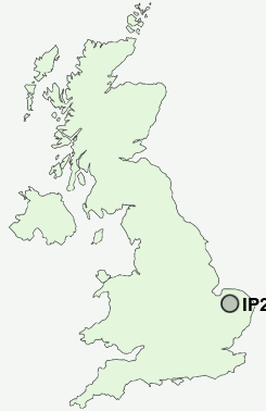 IP25 Postcode map