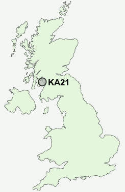 KA21 Postcode map