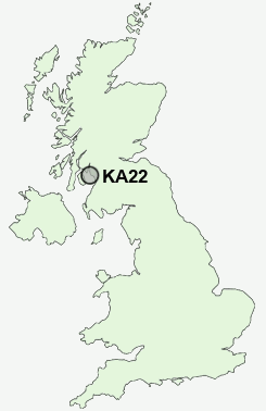 KA22 Postcode map