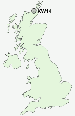 KW14 Postcode map