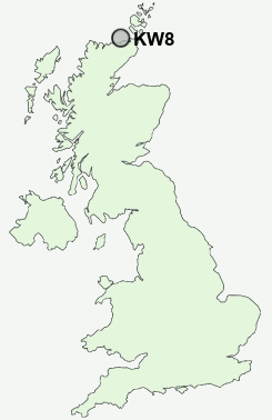 KW8 Postcode map