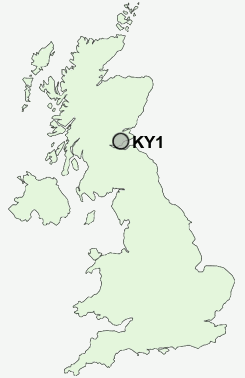 KY1 Postcode map