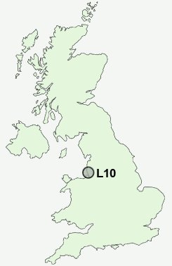 L10 Postcode map