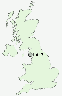 LA17 Postcode map