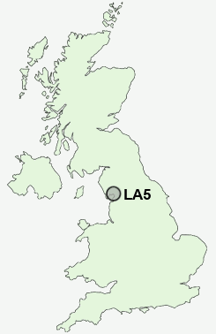 LA5 Postcode map